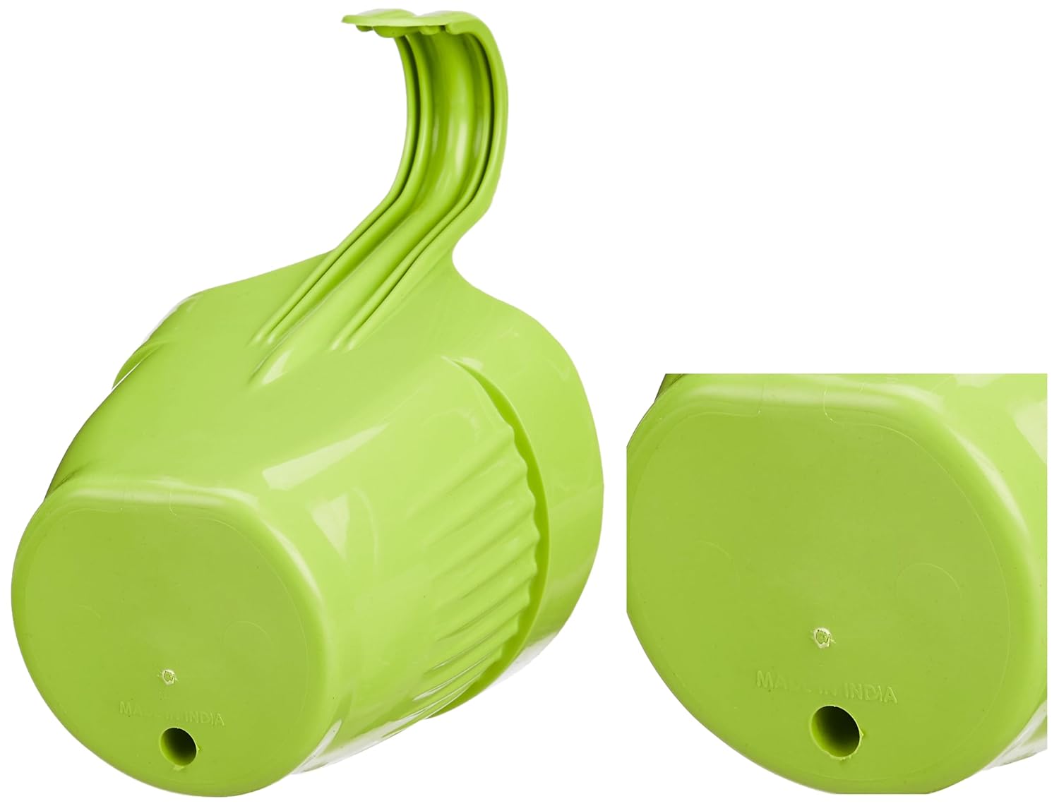 Virgin Plastic Hanging Planter Pots for Home, Terrace & Balcony Garden Decoration – Hook Style Flower Pots, Multicolour, 6.8 Inch (Set of 8)