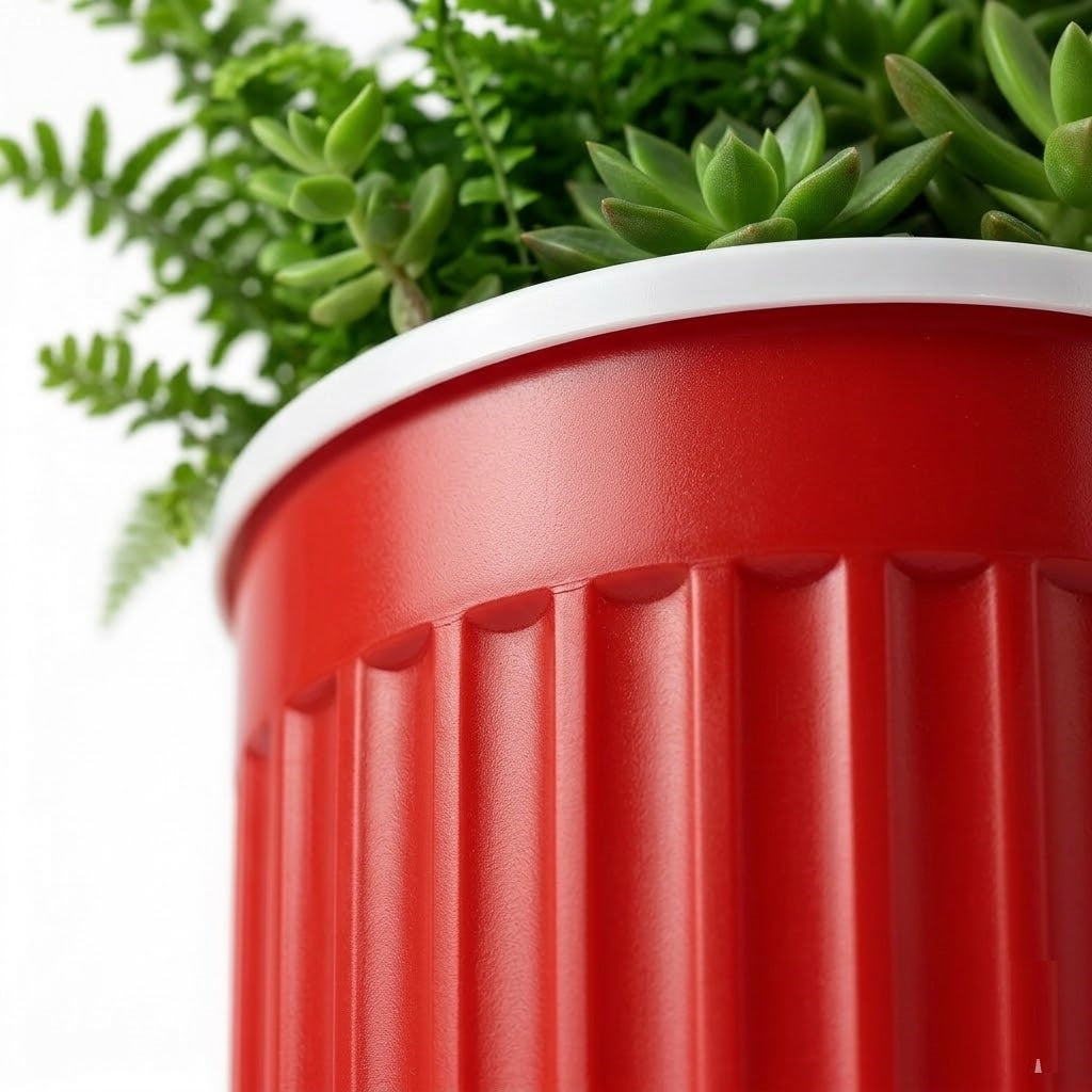 Seoul 6" Transparent Self-Watering Pots with White Inserts (Set of 2) – Modern Sleek Planters for Indoor Plants