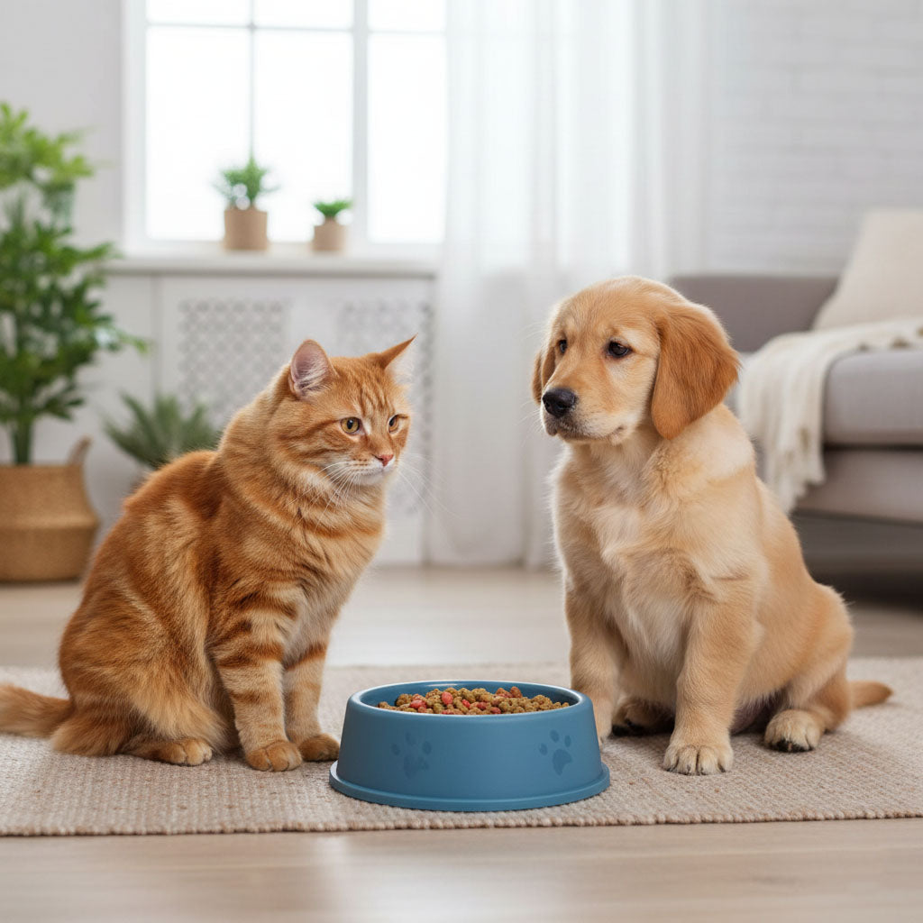 Elevated Dog & Cat Bowl, 7.5 Inch Raised Pet Bowl Set 2