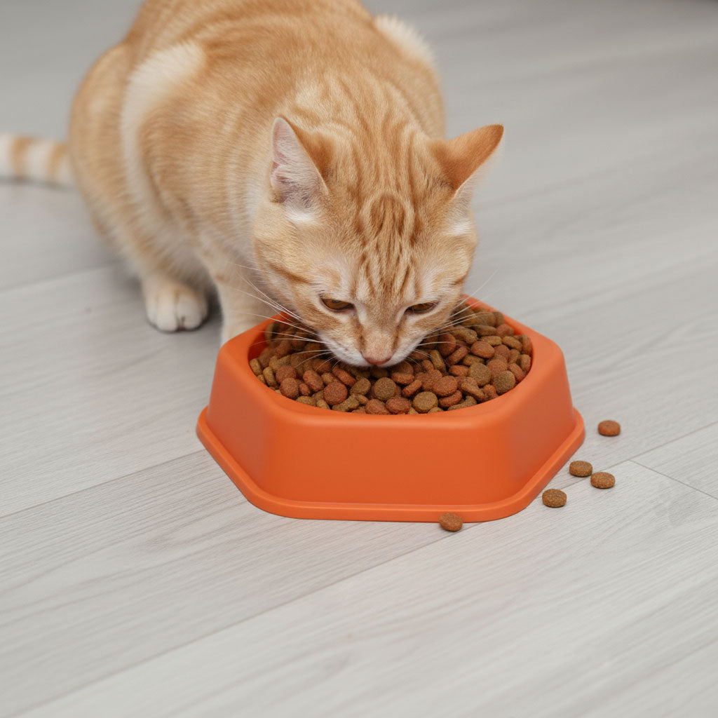 9-Inch Anti-Slip Octagonal Cat & Dog Bowl – Teal Blue