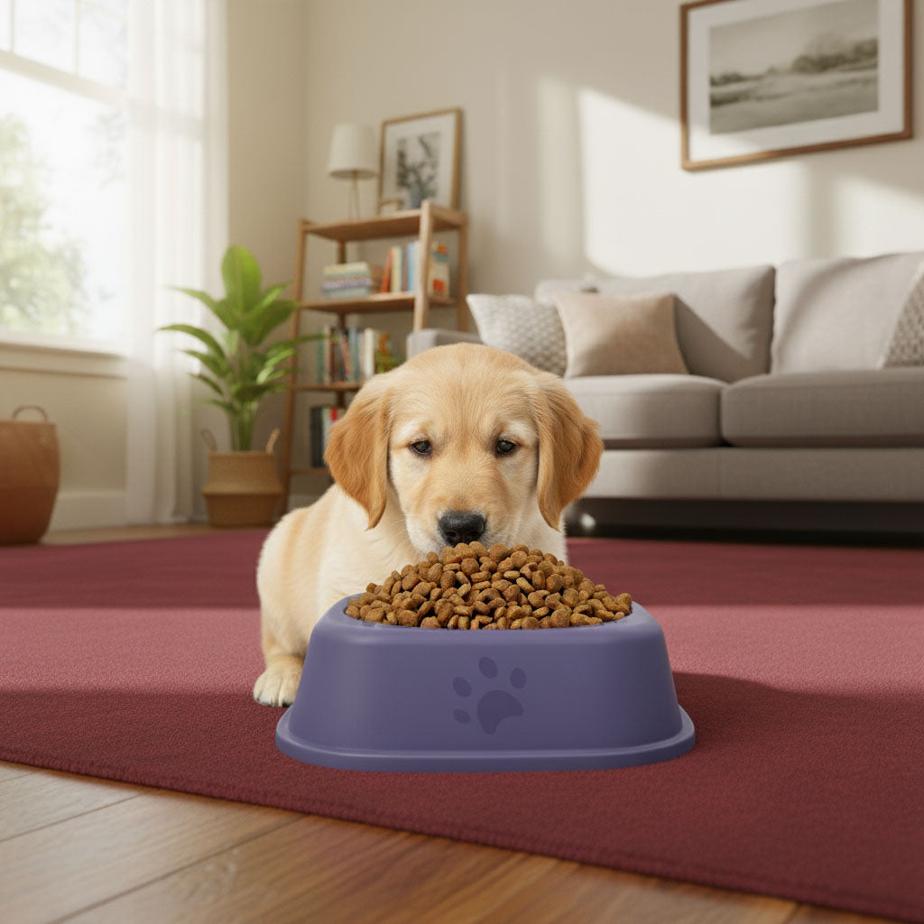 Square Pet Bowl Set, 6-Inch (Pack of 2) – Anti-Slip Food & Water Feeder for Cats & Small Dogs