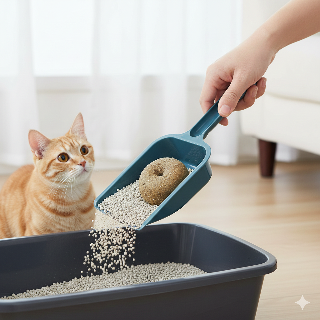 Premium Plastic Cat Litter Scoop with Deep Shovel & Fine Sifting Slots
