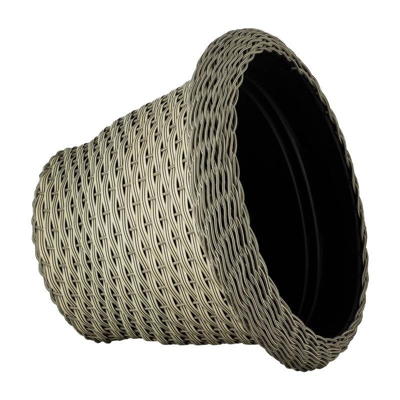 8 Inch Polly Rattan Deluxe Flower Pot
