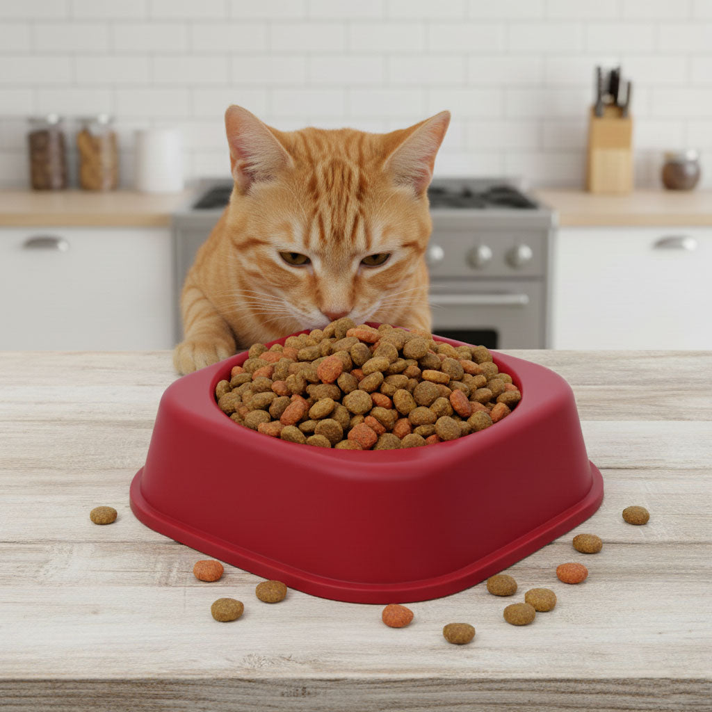 Square Pet Feeding Bowls, 8.5 Inch, Set of 2 – Anti-Slip Base, Non-Skid Dog & Cat Food Bowls
