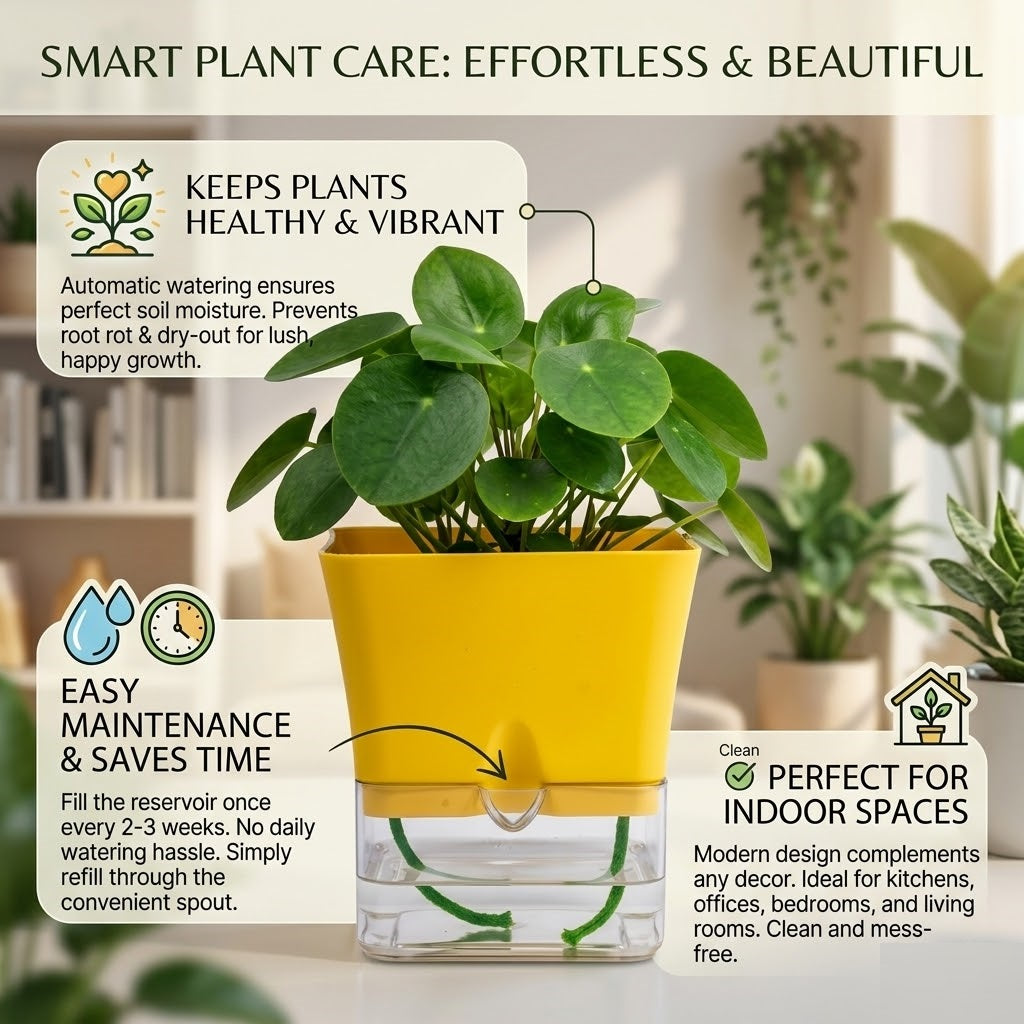 Austin 5-Inch Square Plant Pots Set of 2