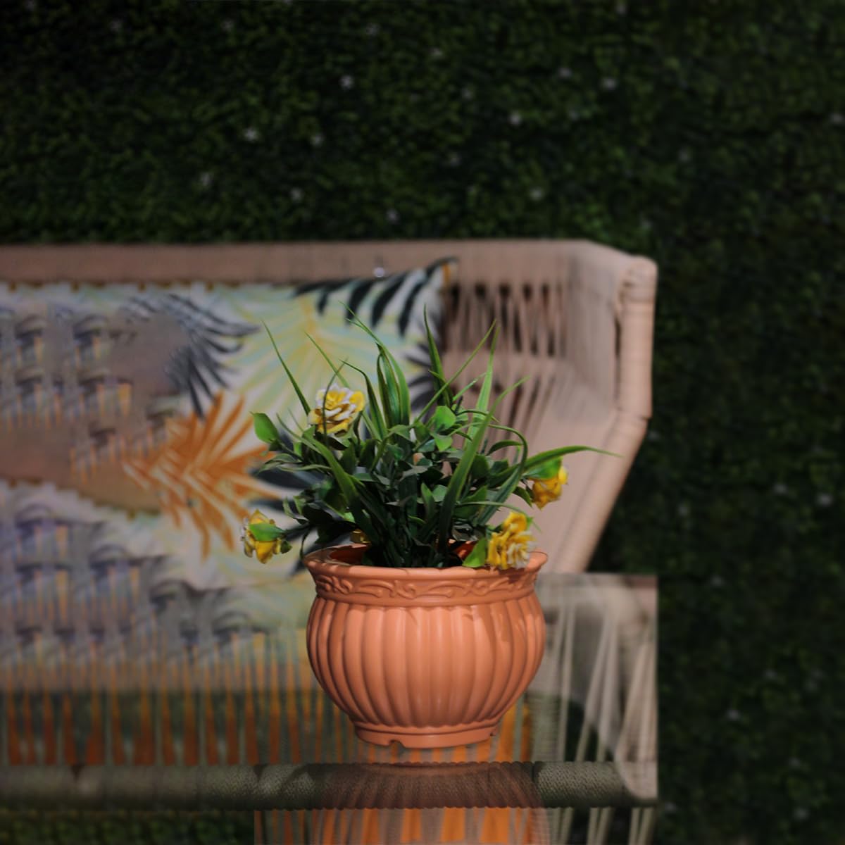 5 Inch Kanha Matki Plastic Flower Pots  Set of 2