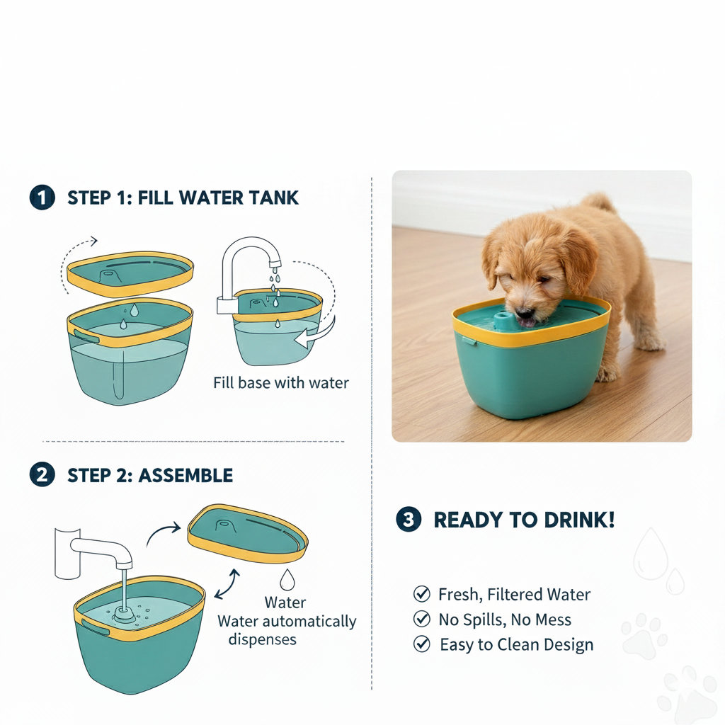 Automatic Pet Water Fountain for Cats & Small Dogs Bowl Fresh & Safe Drinking Water