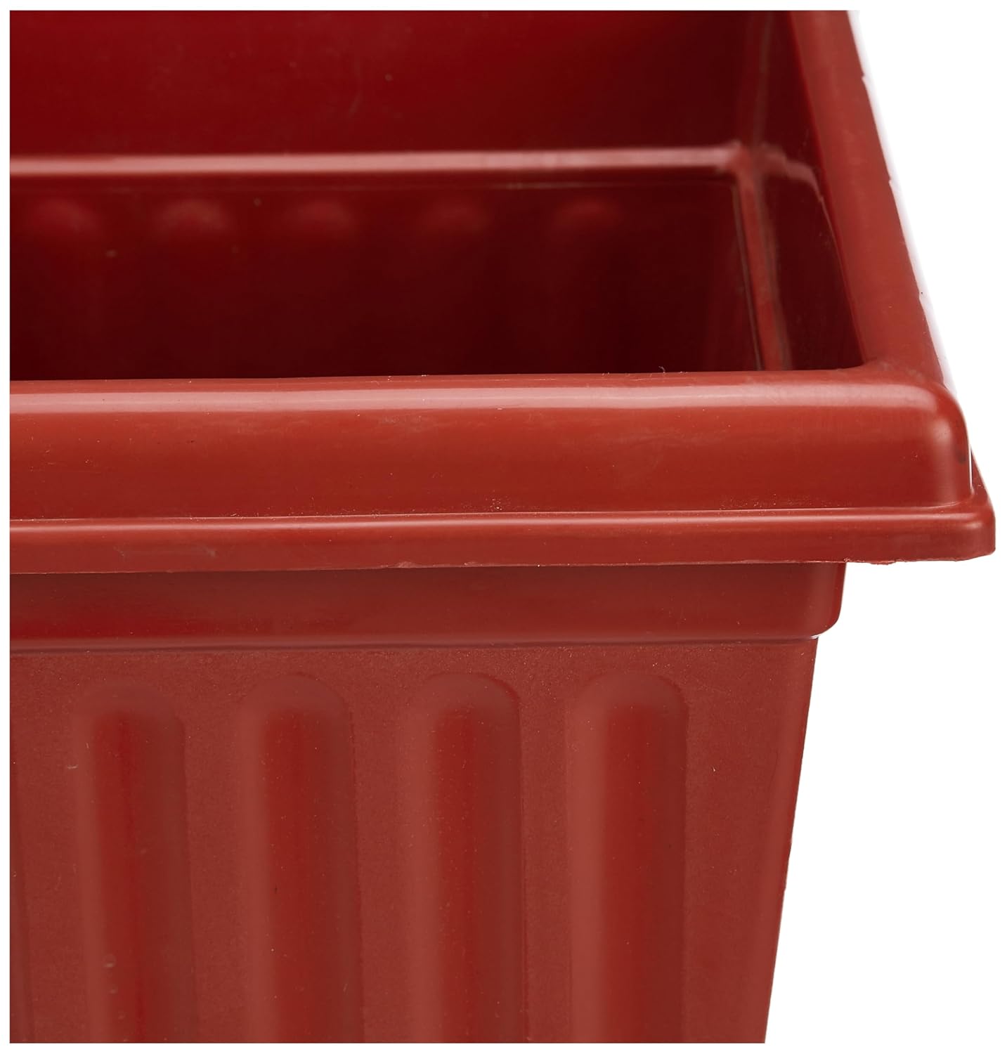 Square Plastic Pots for Plants with Bottom Tray – 10 Inch, Set of 10 – Durable Indoor & Outdoor Flower Pots for Home, Office, Balcony & Garden Decoration (Brown)
