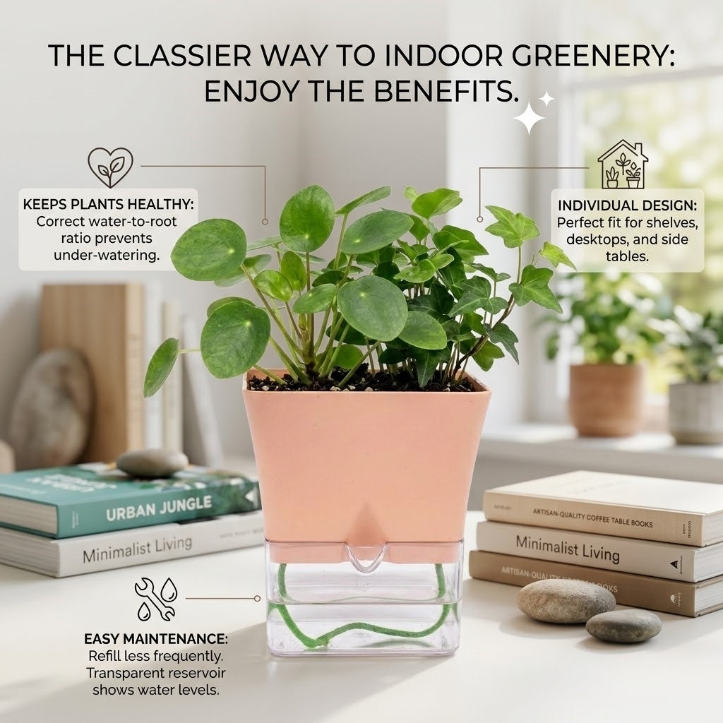 Austin 5-Inch Square Plant Pots Set of 2