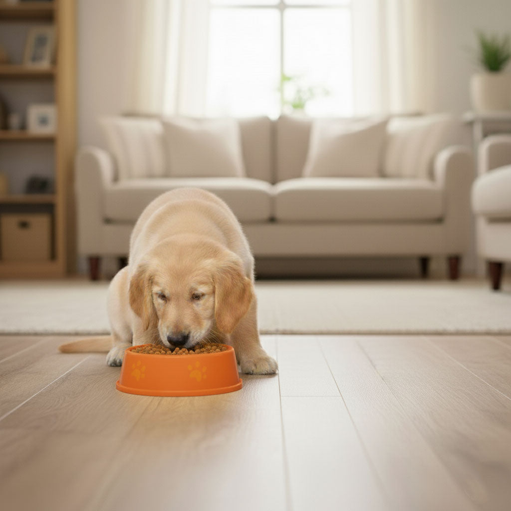 Plastic Dog & Cat  Bowl, 6-Inch Non-Slip Pet Feeding Bowl, Set of 3