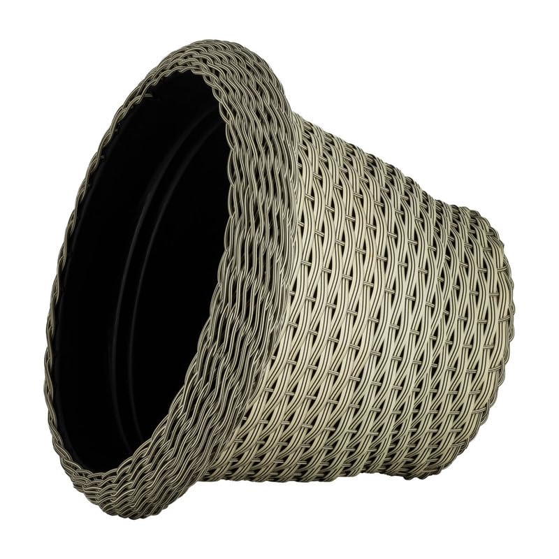 8 Inch Polly Rattan Deluxe Flower Pot
