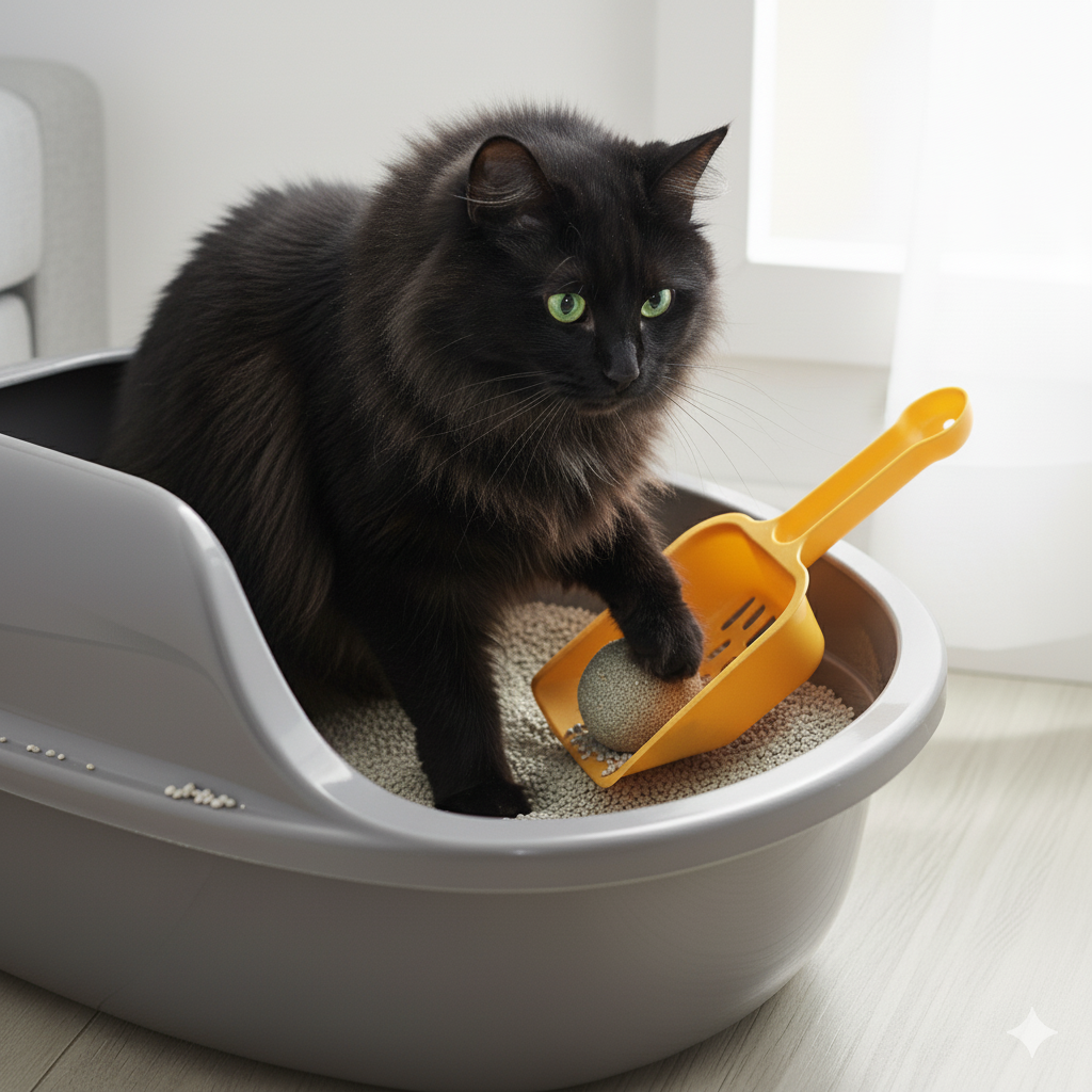 Premium Plastic Cat Litter Scoop with Deep Shovel & Fine Sifting Slots