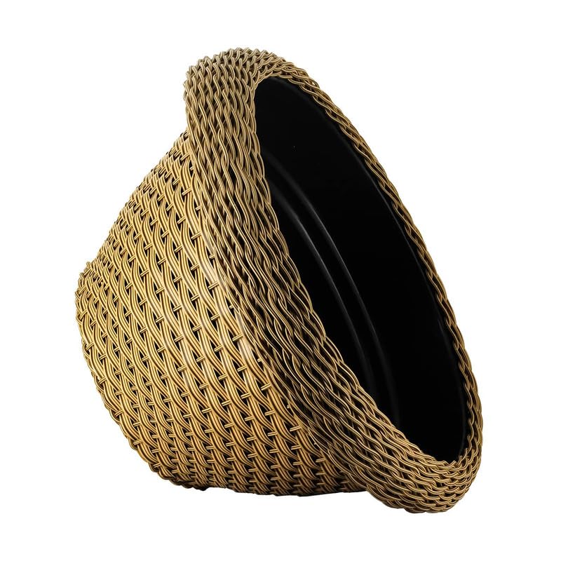 15 Inch Polly Rattan OMX Flower Pot, Round, UV Resistant
