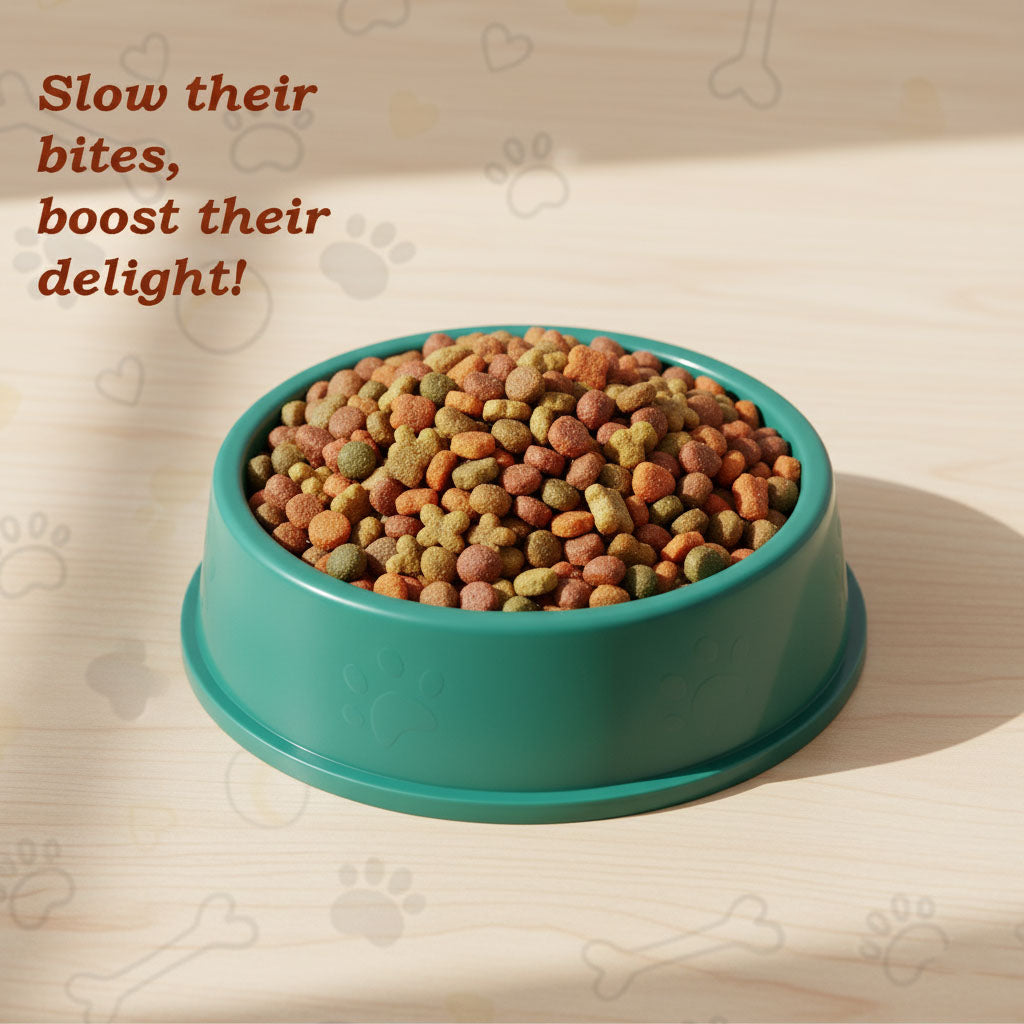 Plastic Dog & Cat Bowl Set - Round Single Bowl, 7 Inch Set of 2 Pack