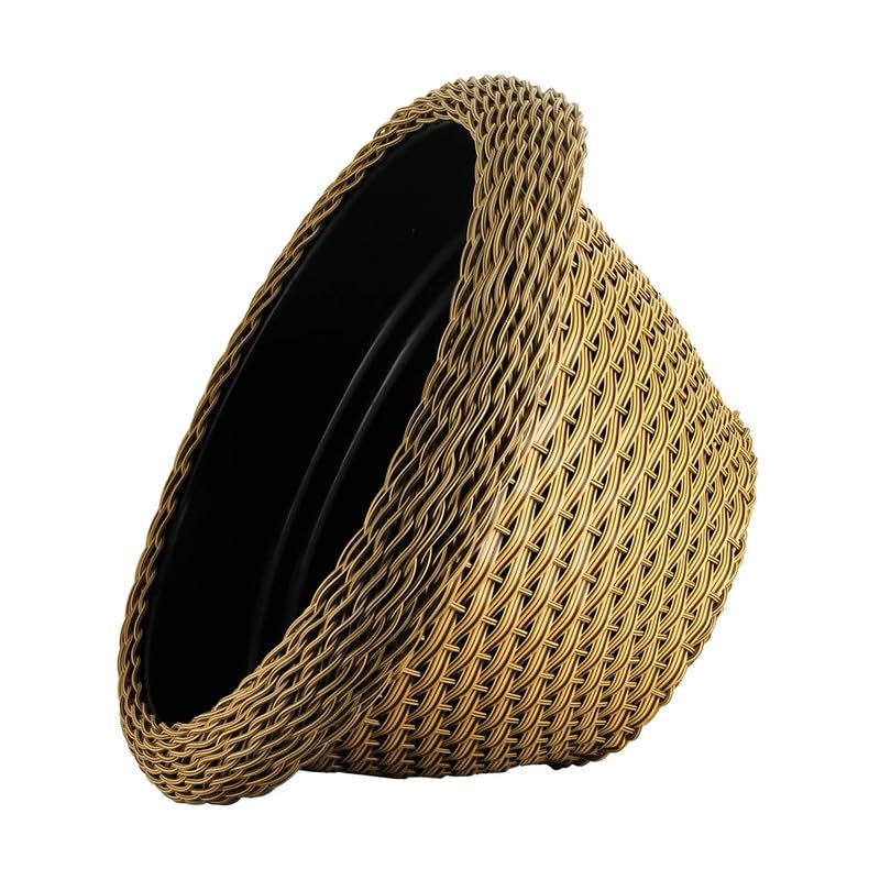 15 Inch Polly Rattan OMX Flower Pot, Round, UV Resistant