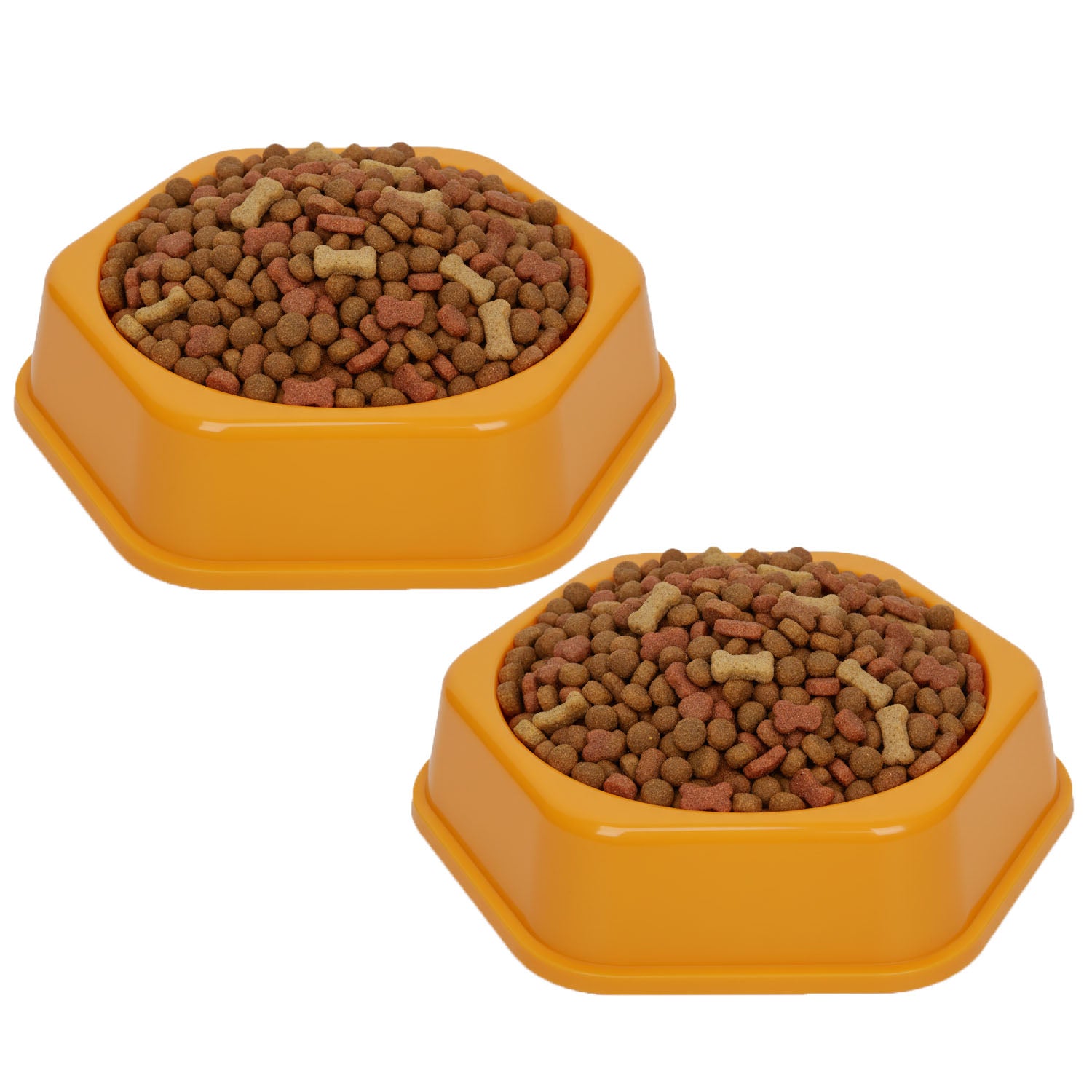 9-Inch Anti-Slip Octagonal Cat & Dog Bowl – Teal Blue