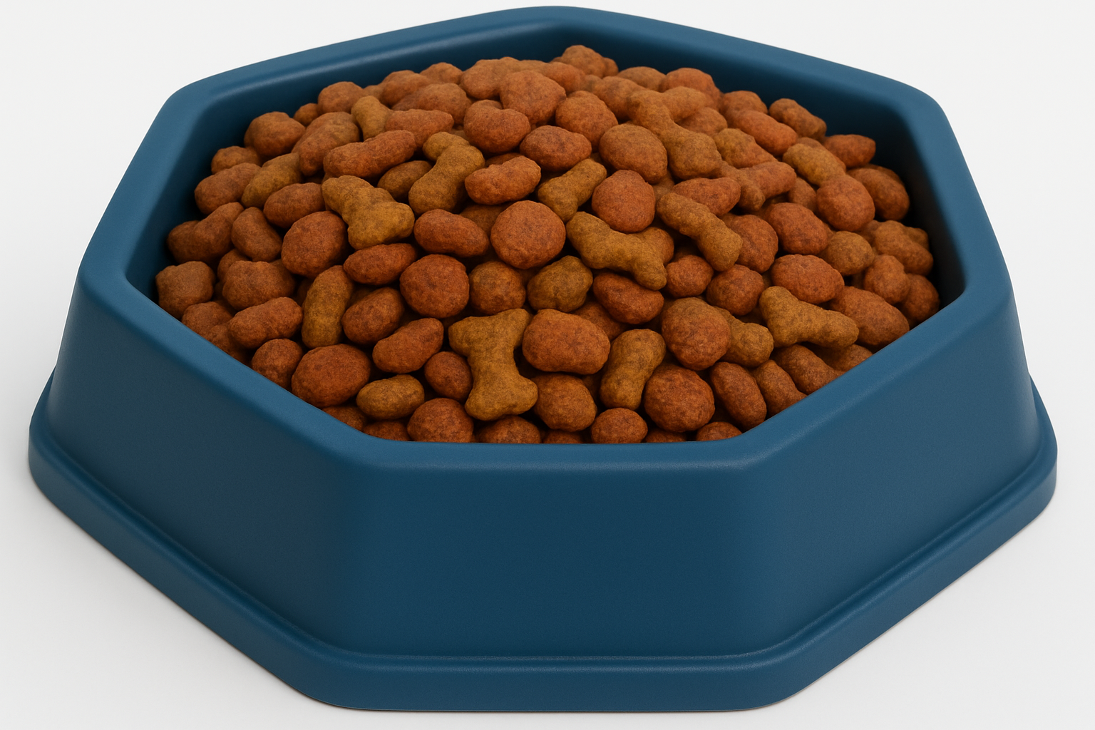 9-Inch Anti-Slip Octagonal Cat & Dog Bowl – Teal Blue