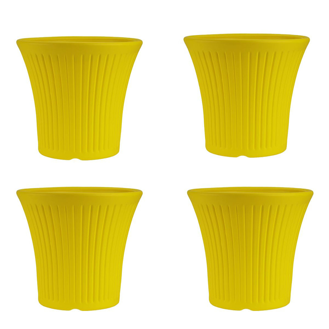 10 Inch Tancy Round Flower Pots  Set of 4