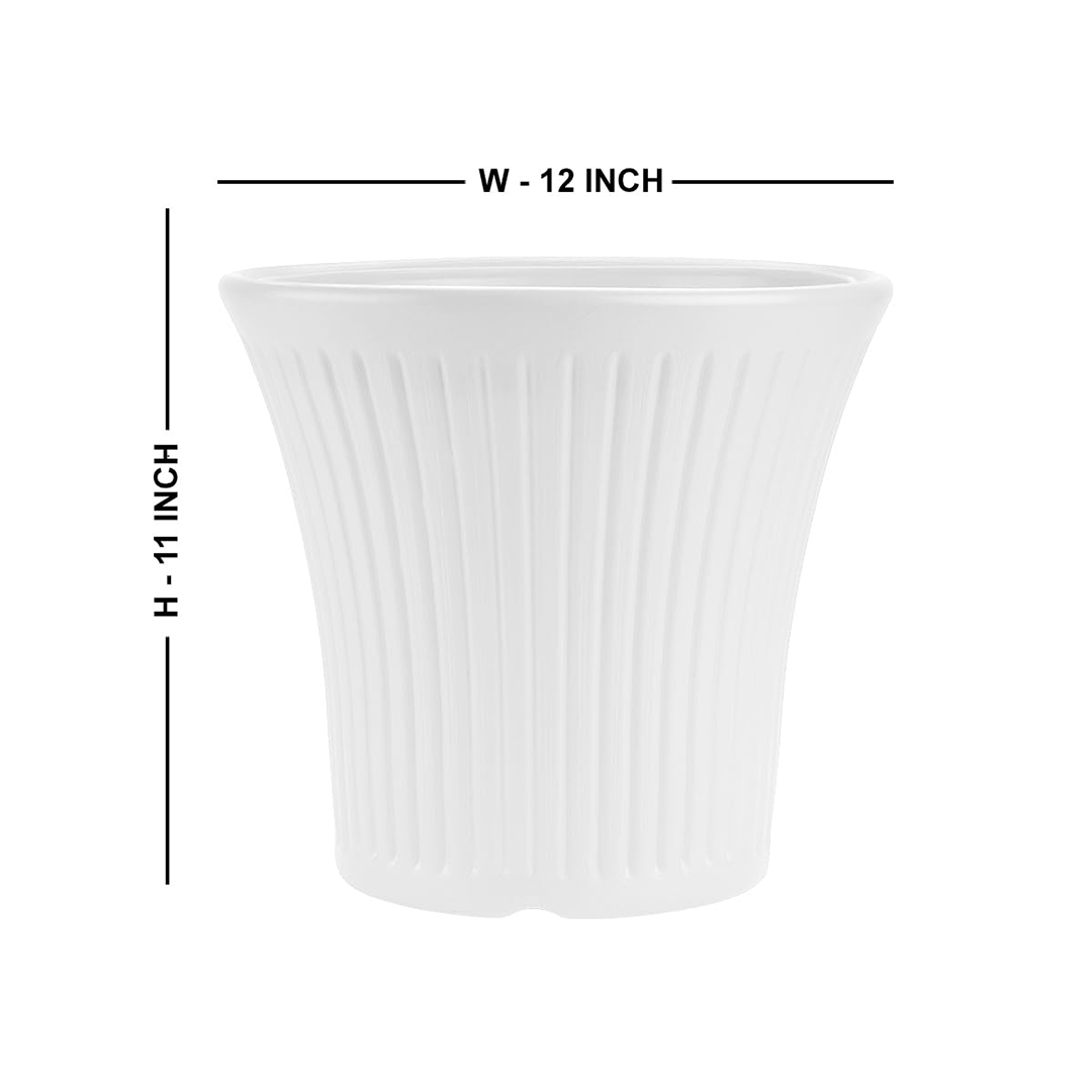 12 Inch Tancy Round Flower Pots  Set of 4