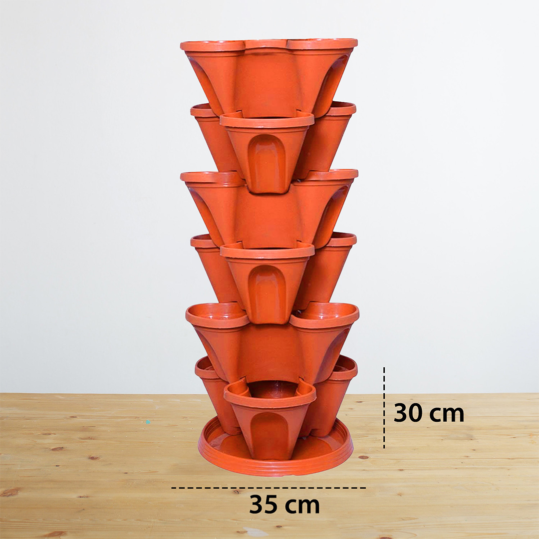 Stack A Pot Hanging Planters 7 Piece Space Saving Design