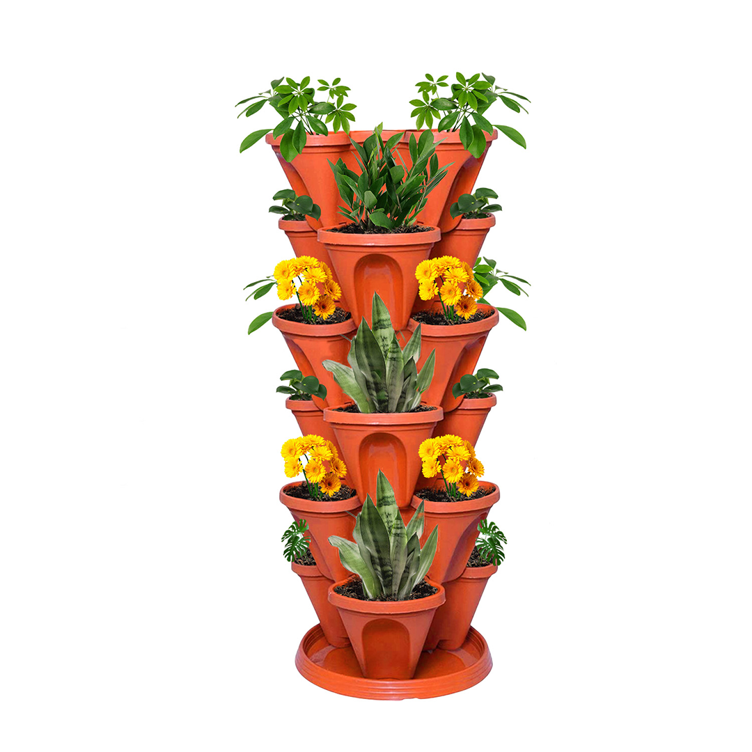 Stack A Pot Hanging Planters 7 Piece Space Saving Design