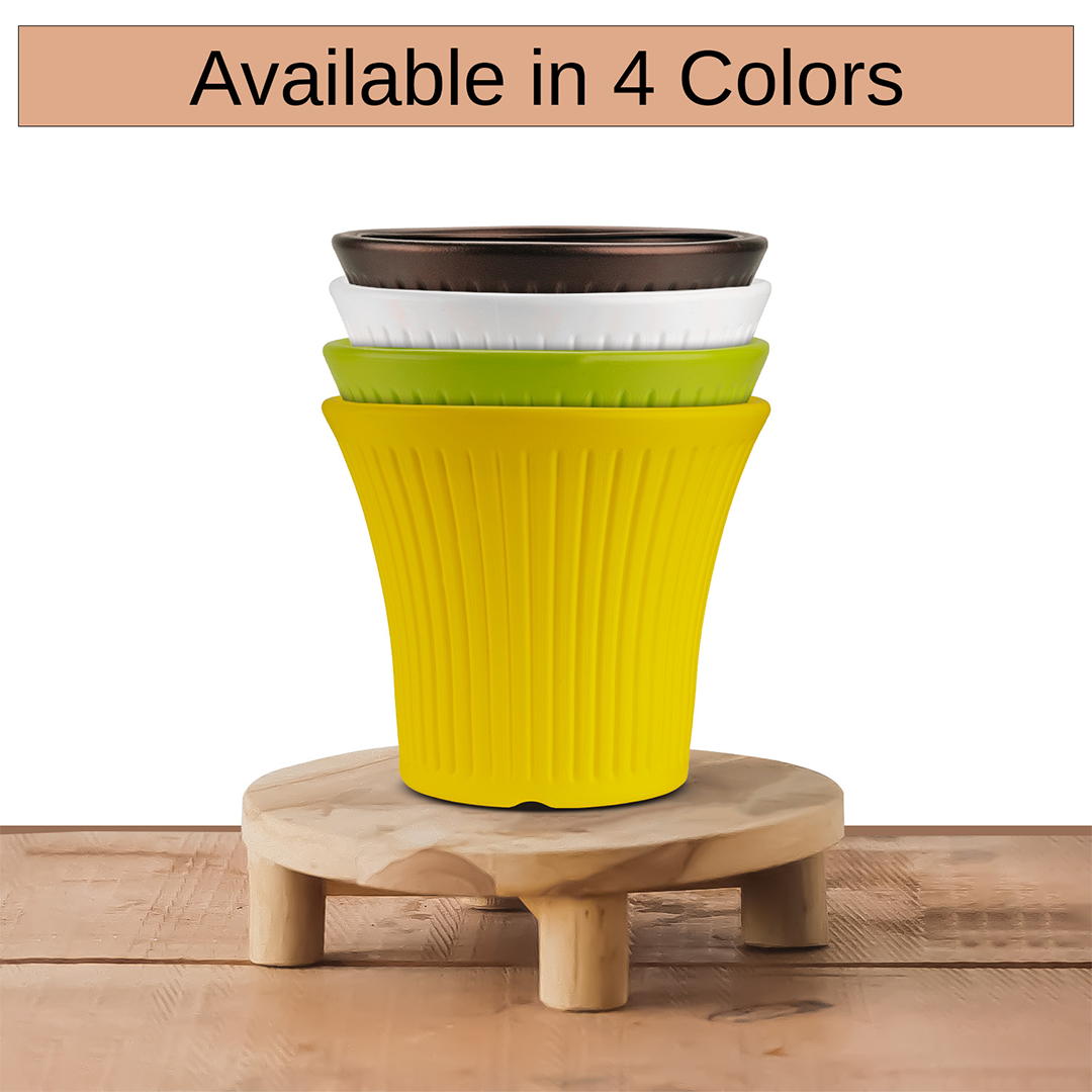 10 Inch Tancy Round Flower Pots  Set of 4