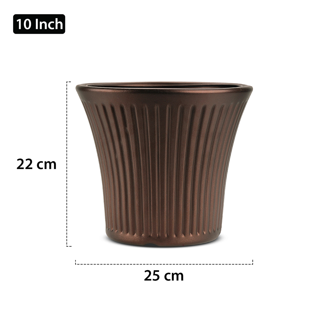 10 Inch Tancy Round Flower Pots  Set of 4