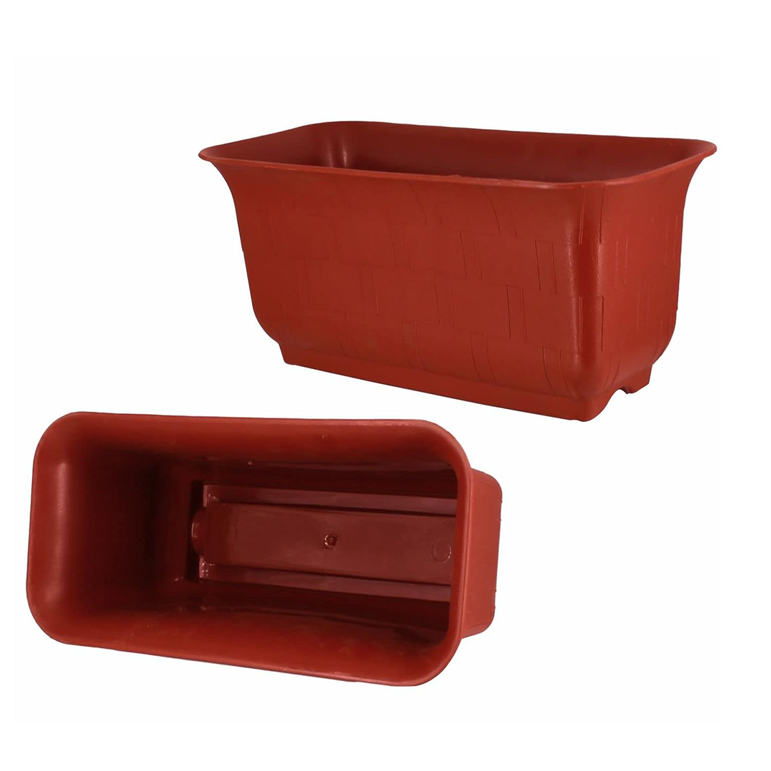 20 Inch Brown Window Planters Lightweight & UV Resistant (Set of 3)