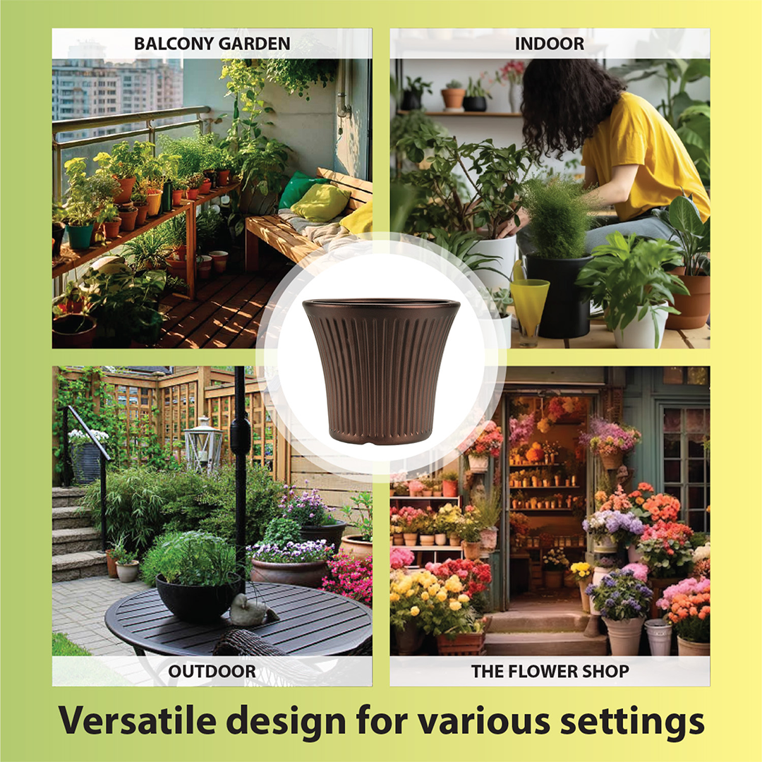 10 Inch Tancy Round Flower Pots  Set of 4