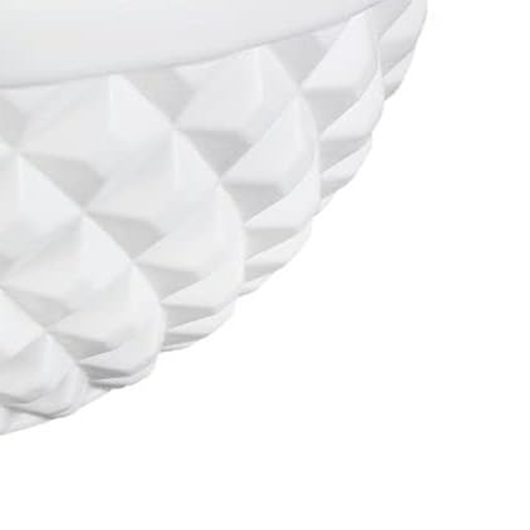 12 Inch Holden Round Planter  UV Resistant, Lightweight White Pot (Indoor/Outdoor)