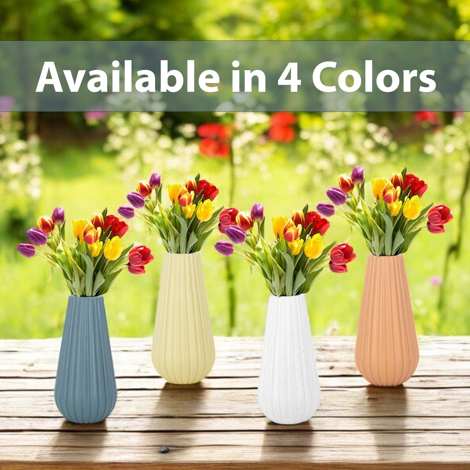 8 Inch Omega Round Flower Vase (Set of 2)