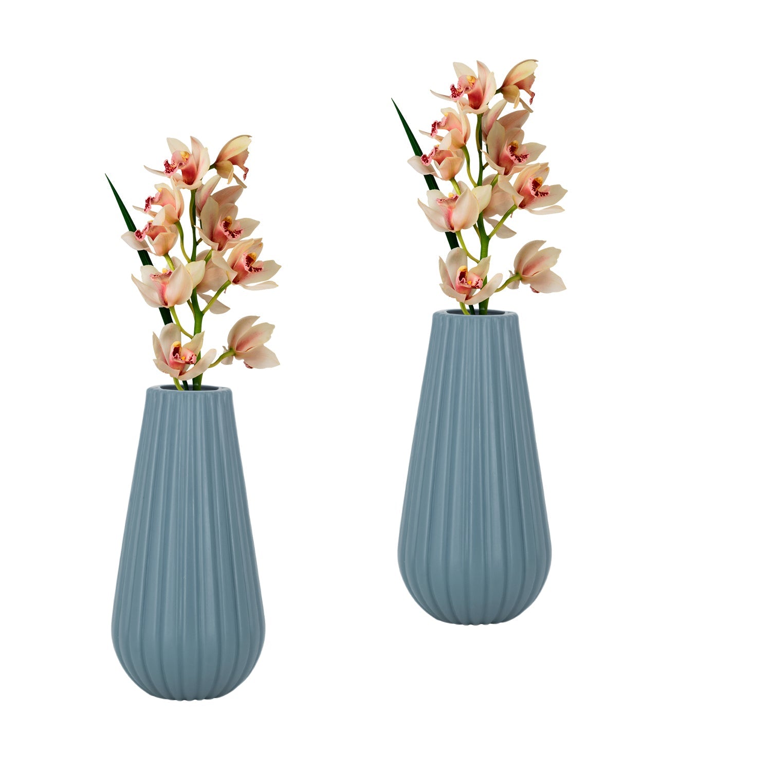 8 Inch Omega Round Flower Vase (Set of 2)