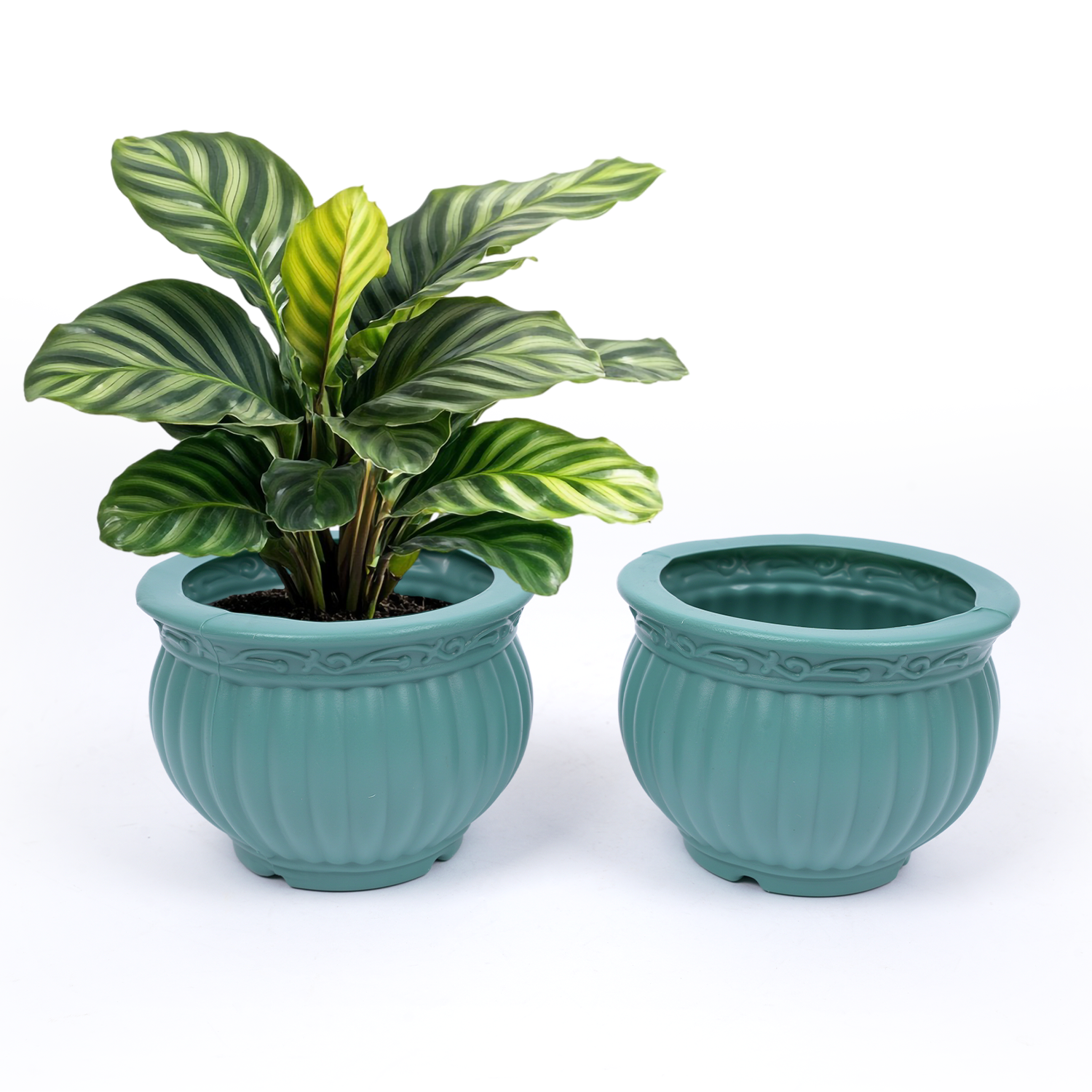 5 Inch Kanha Matki Plastic Flower Pots  Set of 2