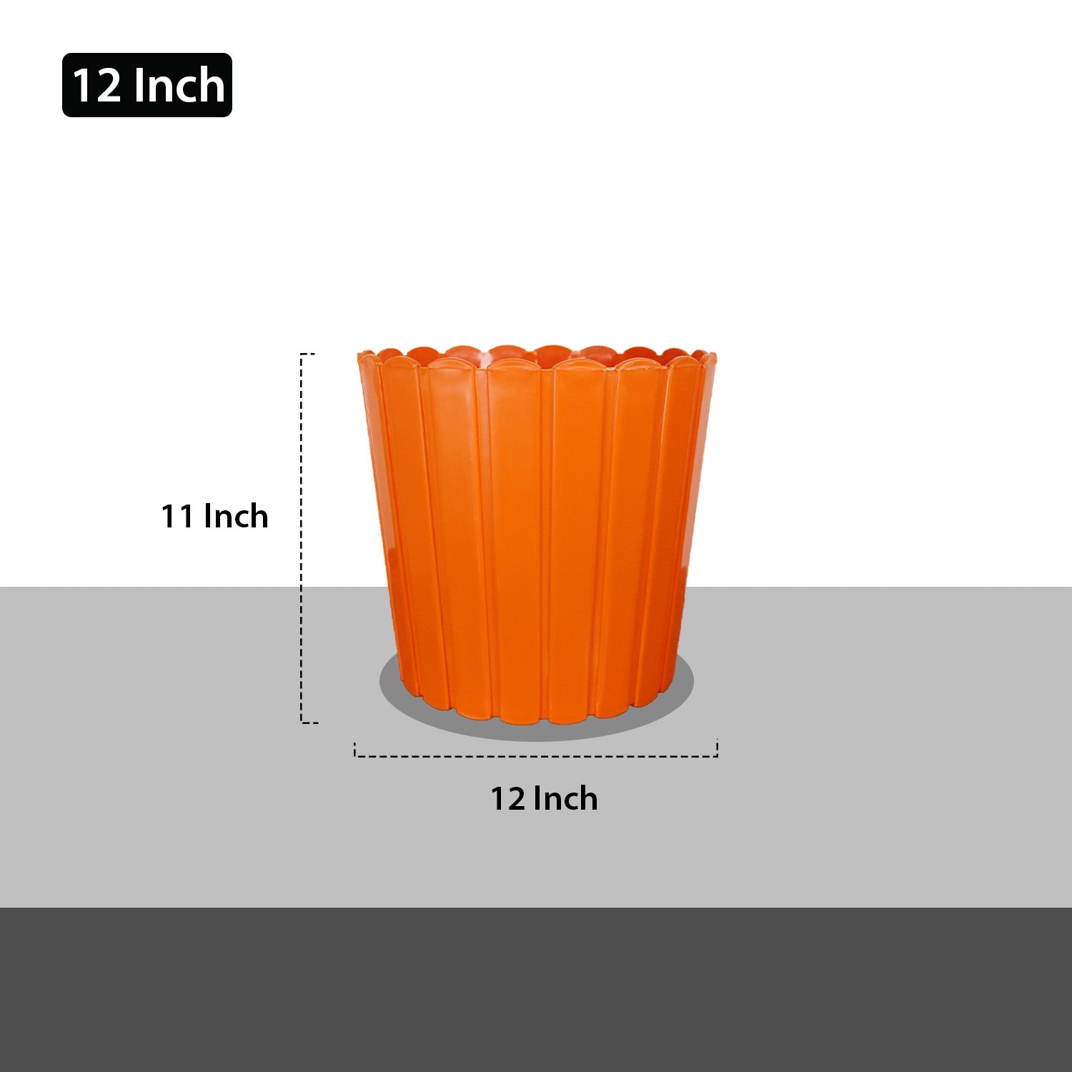7 Inch Poppy Round Flower Pots  Set of 2