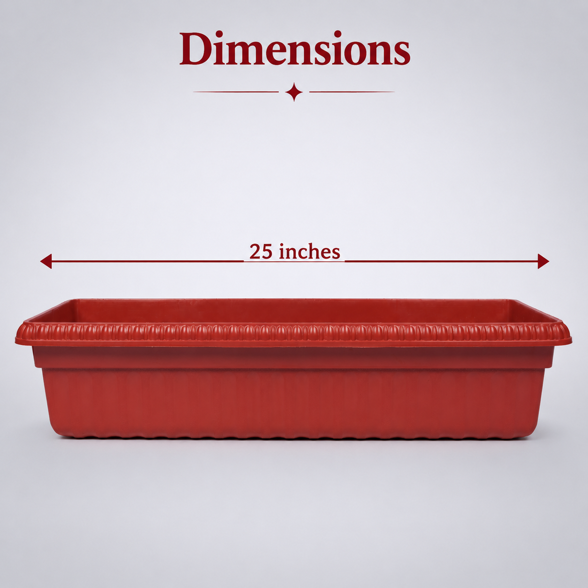 Nuclear  Plastic Planter Pots for Plants – 25 Inch Trough Pots (Set of 2) | 100% Virgin Plastic Flower Pots for Home, Office, Balcony & Garden Decor