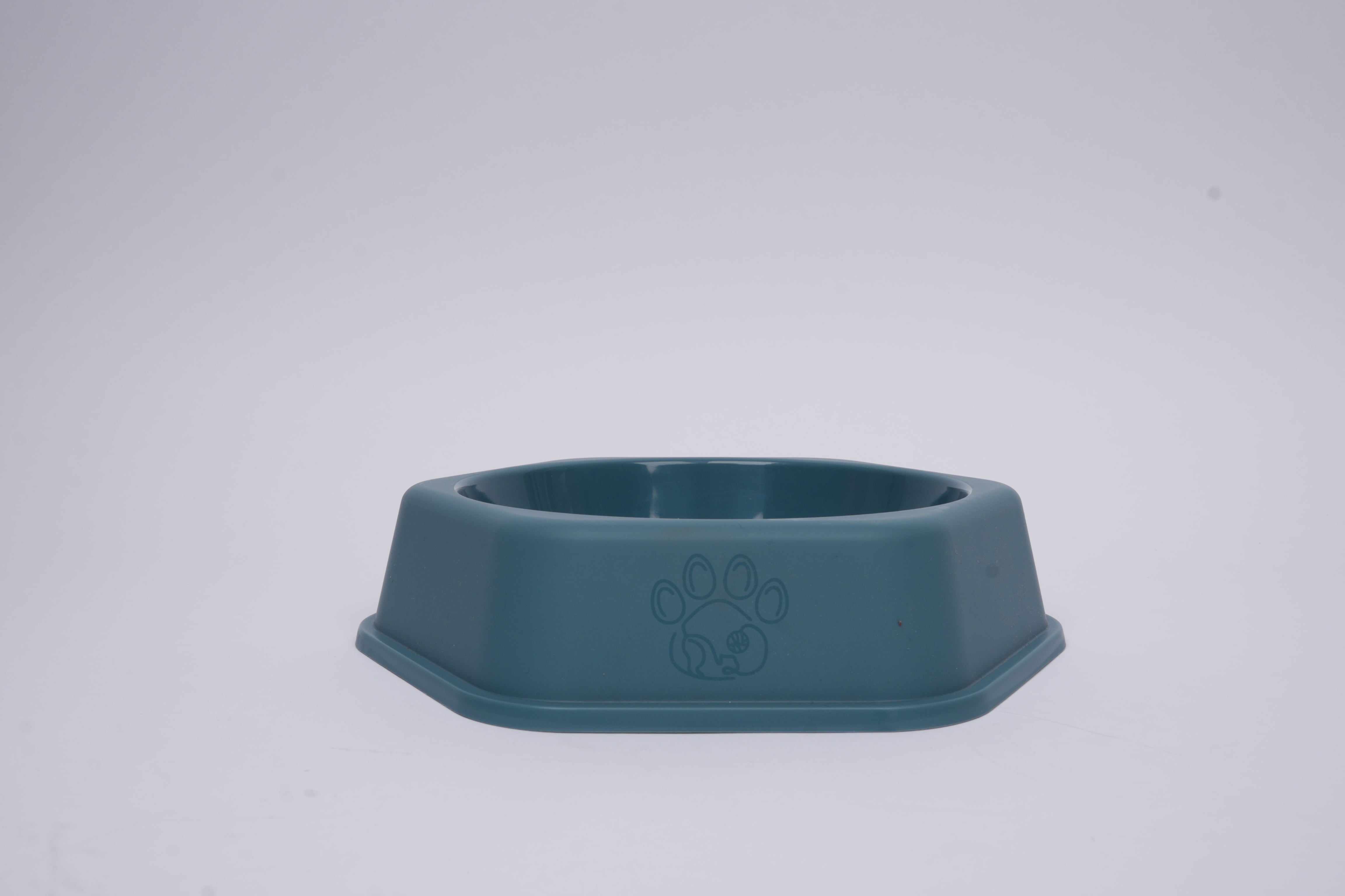 Round Pet Bowl 7.5 Inch – Anti-Slip Octagon Base Cat & Dog Food Bowl, Teal Blue