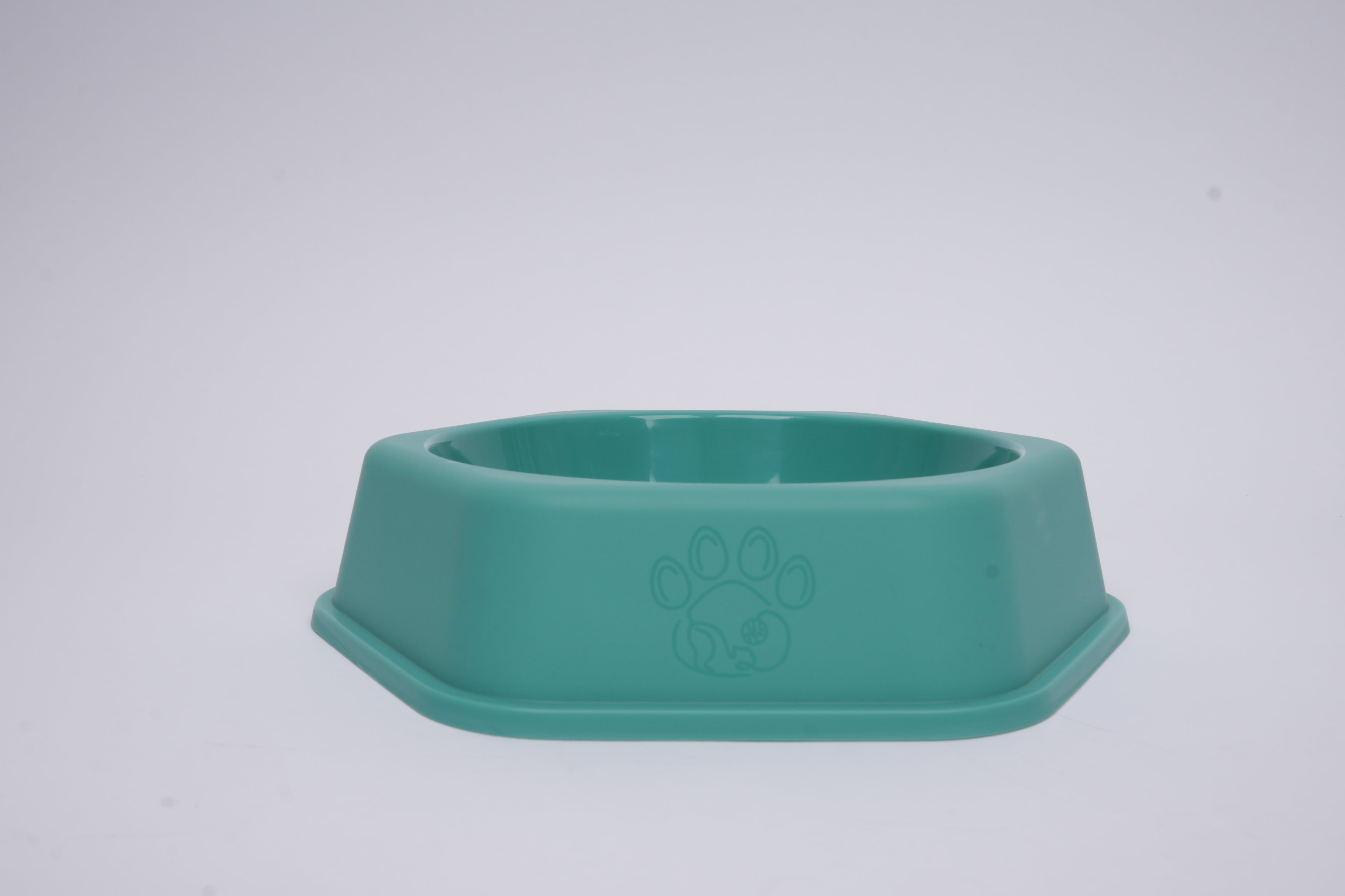 9-Inch Anti-Slip Octagonal Cat & Dog Bowl – Teal Blue