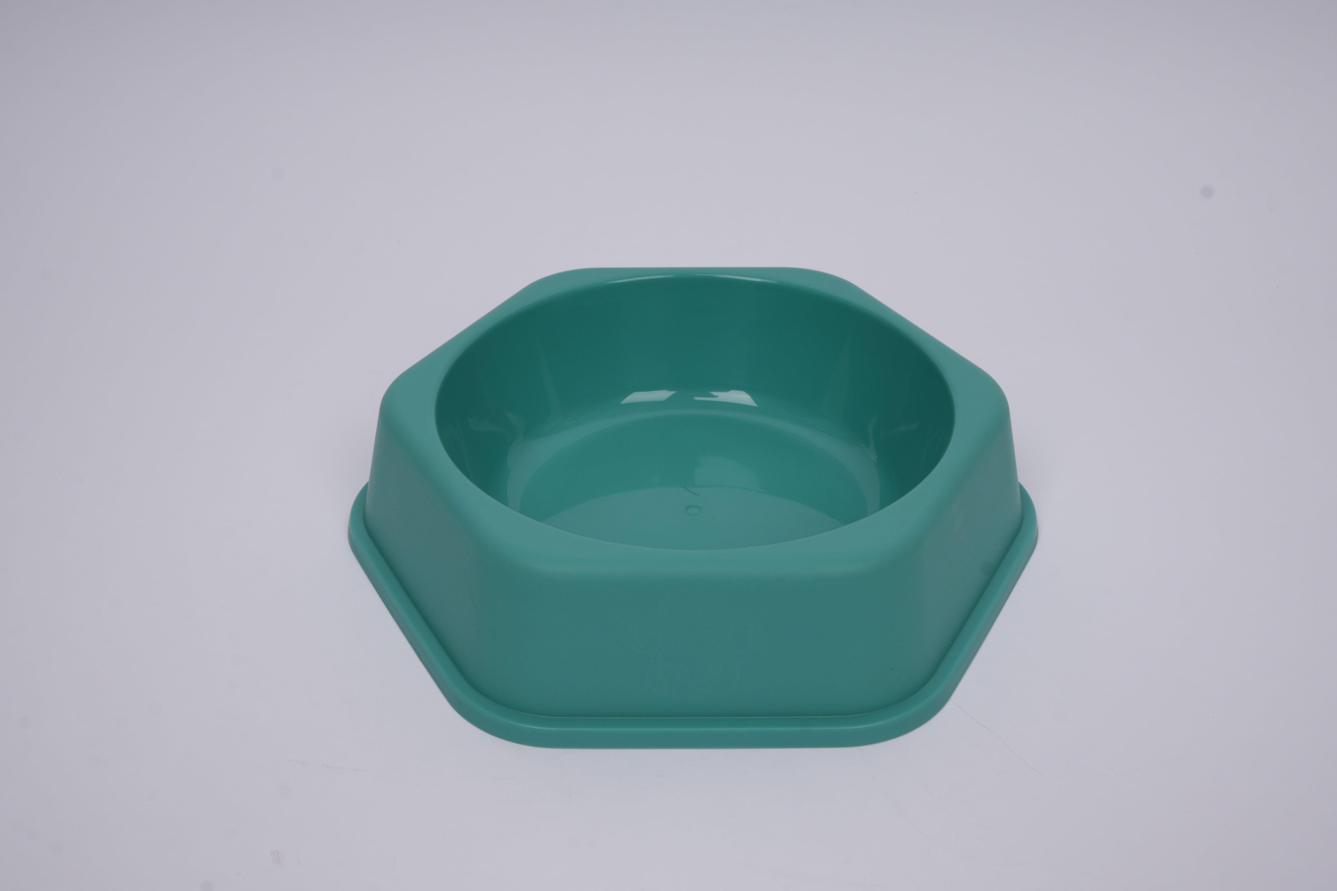 9-Inch Anti-Slip Octagonal Cat & Dog Bowl – Teal Blue