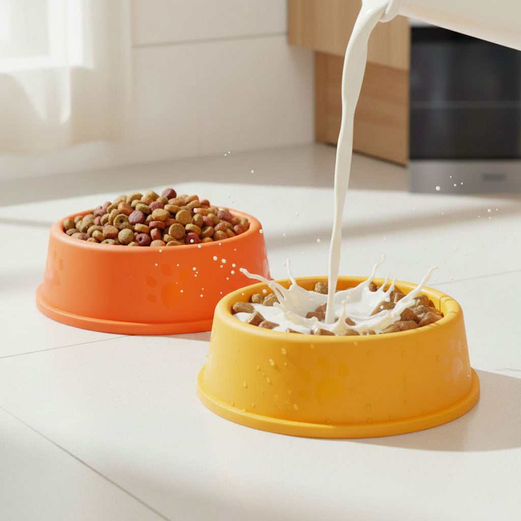 Elevated Dog & Cat Bowl, 7.5 Inch Raised Pet Bowl Set 2