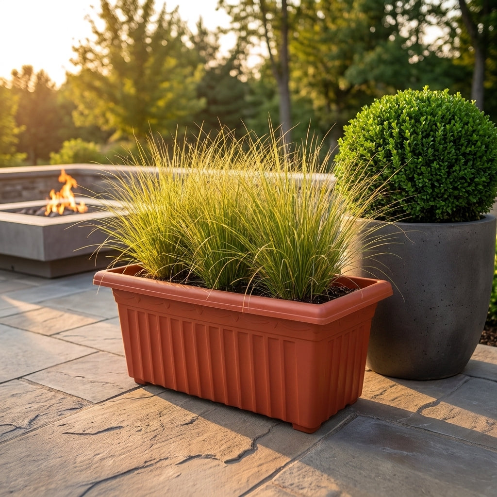 Victor Flora Pot with Bottom Tray, 24 inch (61 cm) - Set of 4