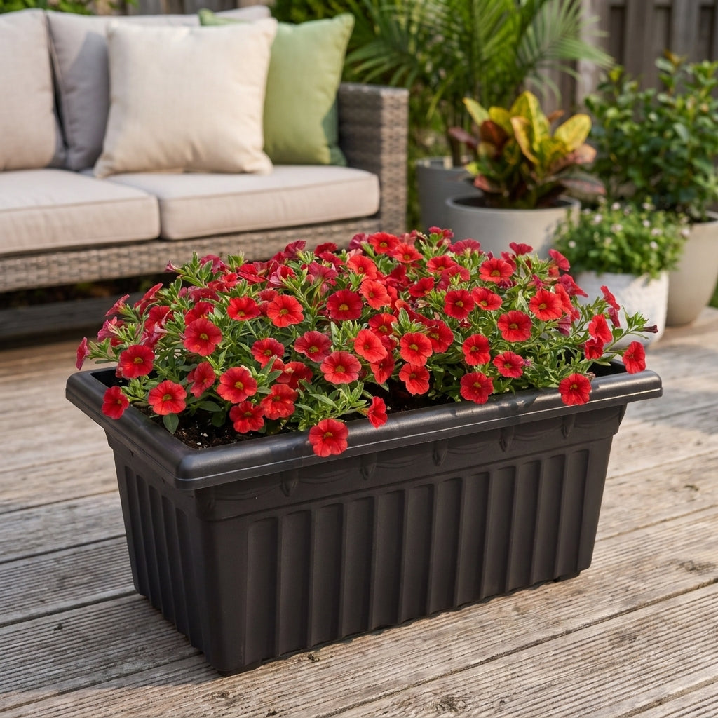 Victor Flora Pot with Bottom Tray, 24 inch (61 cm) - Set of 4