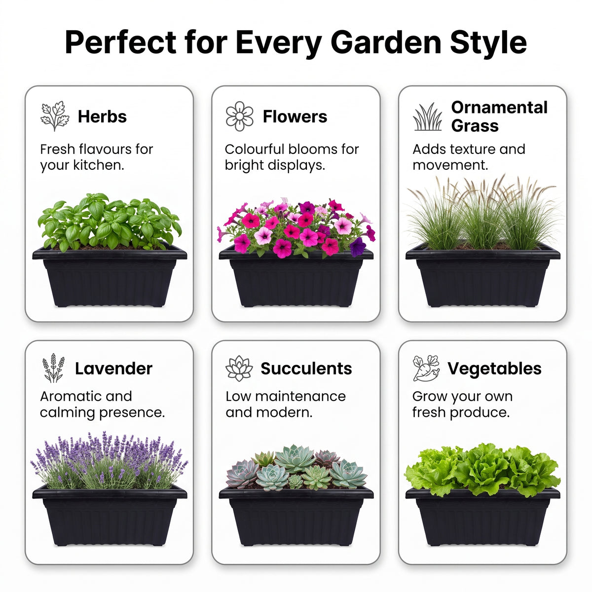 Victor Flora Pot with Bottom Tray, 24 inch (61 cm) - Set of 4
