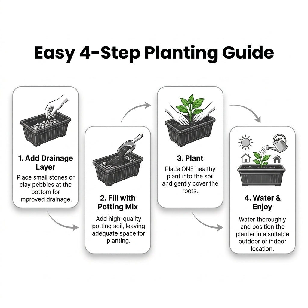 Victor Flora Pot with Bottom Tray, 24 inch (61 cm) - Set of 4