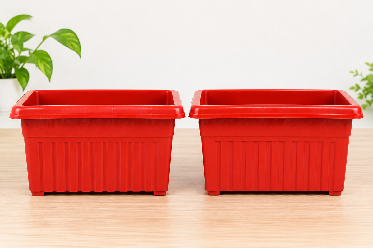 Victor Flora Pot with Bottom Tray, 24 inch (61 cm) - Set of 2