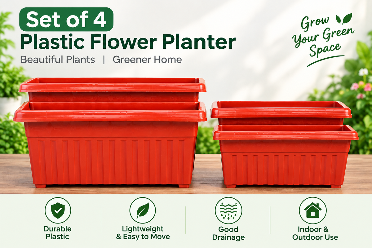 Victor Flora Pot with Bottom Tray, 24 inch (61 cm) - Set of 4