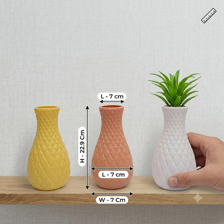 Elegant Beauty Planter Vase Set of 2 - Premium Mix Color Decorative Pots