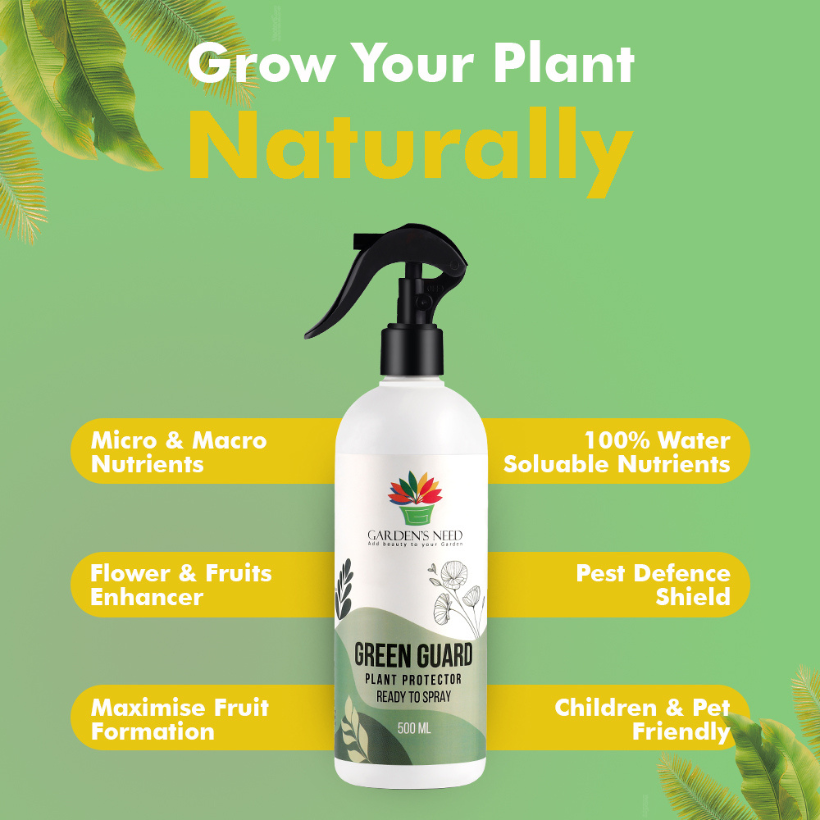 Garden's Need Green Guard Plant Protector Spray - Ready to Use, 500ml