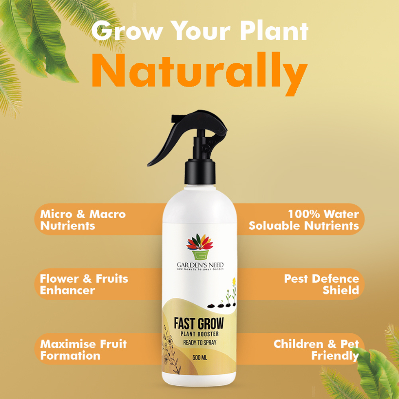GARDEN'S NEED Fast Grow Plant Booster Spray - Ready to Use, 500ml