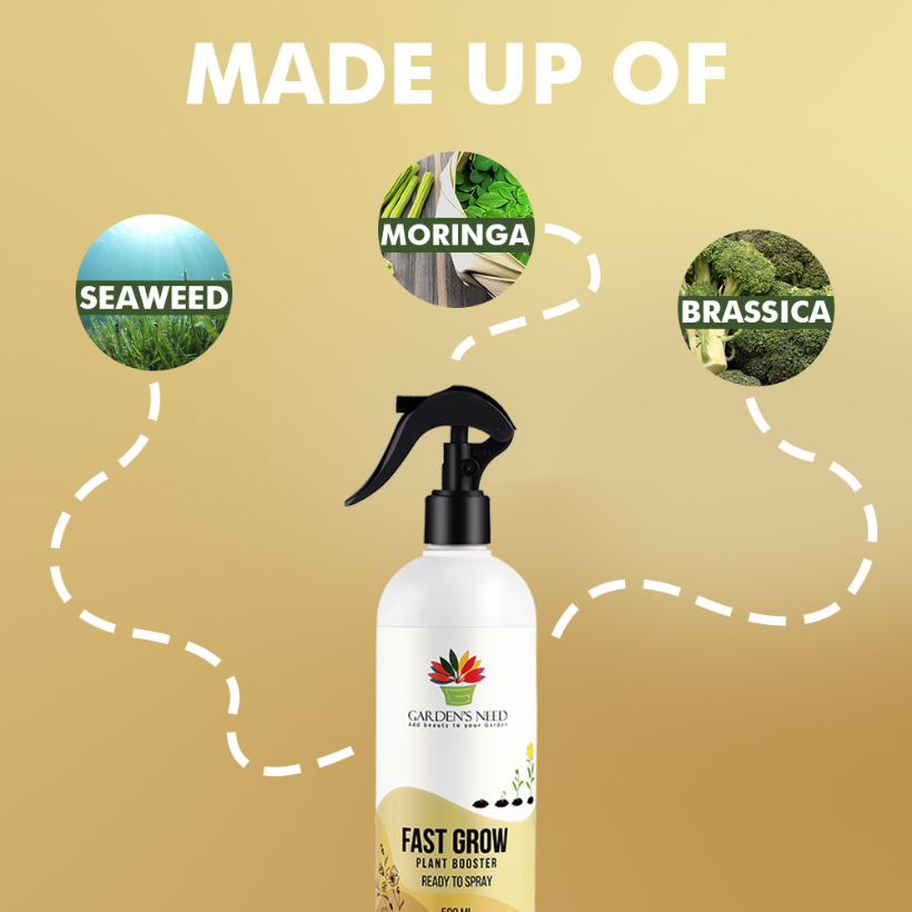 GARDEN'S NEED Fast Grow Plant Booster Spray - Ready to Use, 500ml