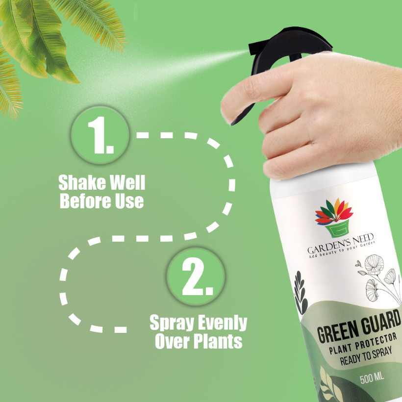 Garden's Need Green Guard Plant Protector Spray - Ready to Use, 500ml